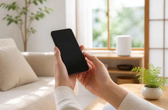 自宅でスマートフォンとWi-Fiを利用する暮らしのイメージ